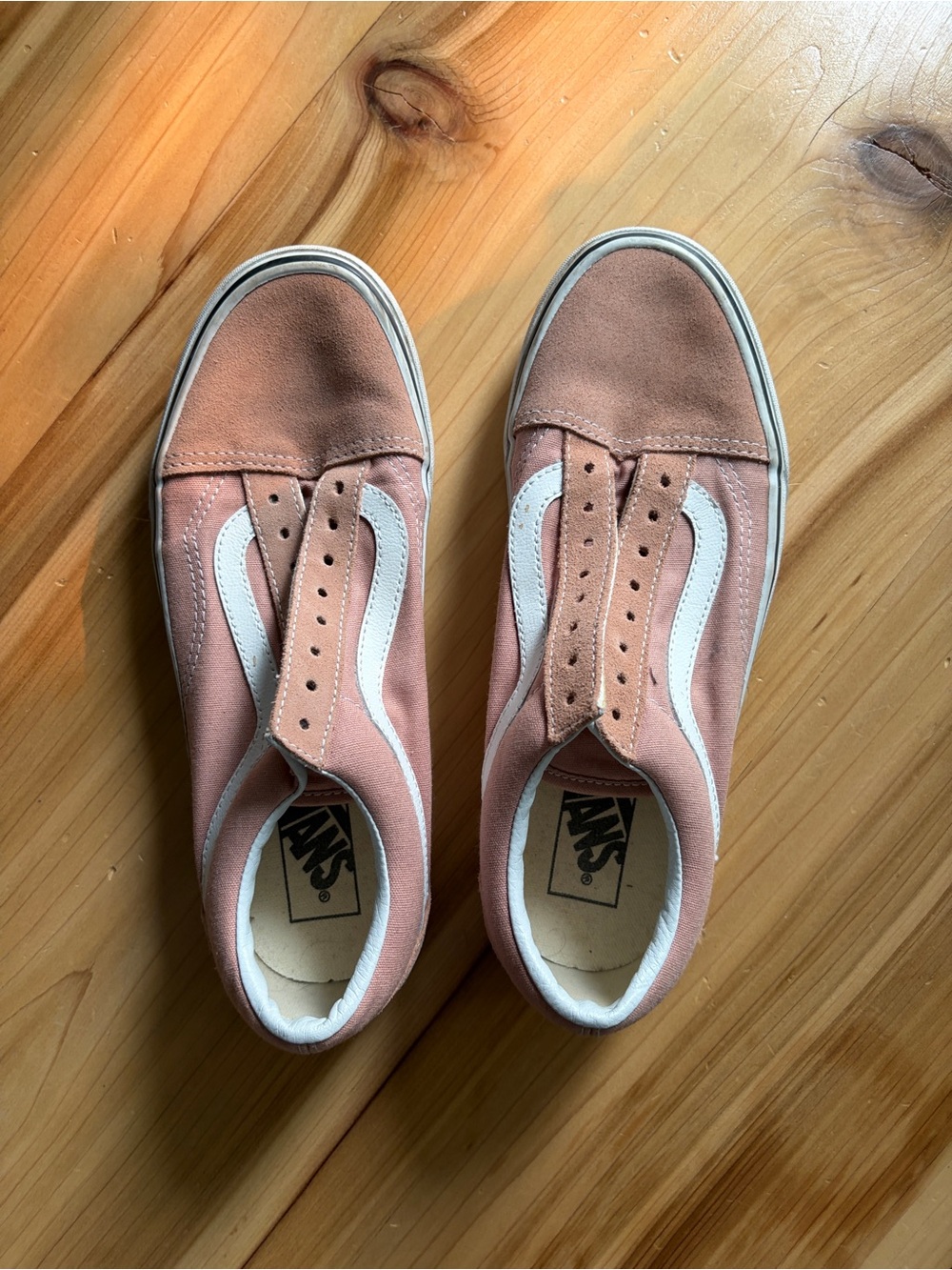 Vans Old Skool Sneakers — Dusty Rose & White
